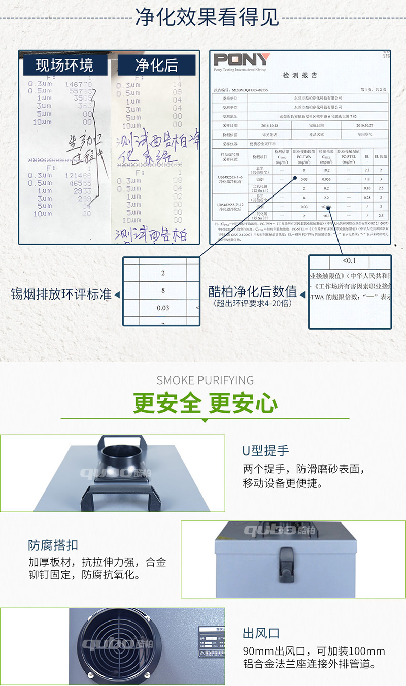 焊錫除煙設(shè)備DX2000凈化效果